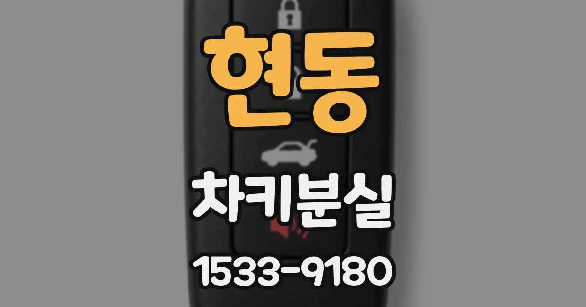 현동 차키분실