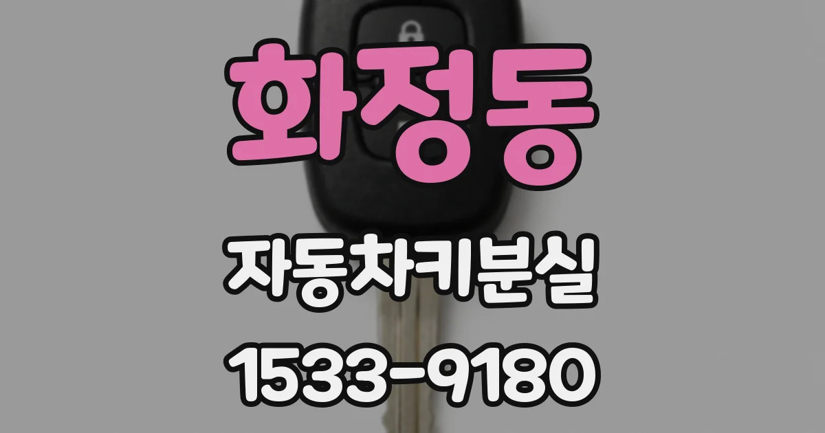 화정동 자동차키분실