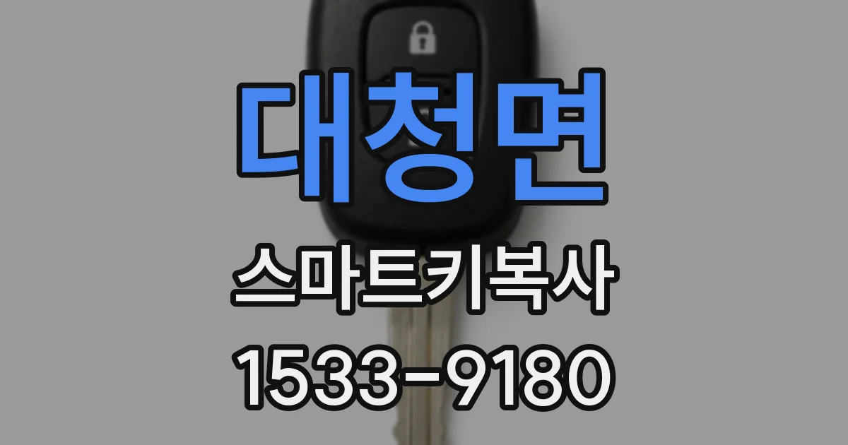 대청면 스마트키복사