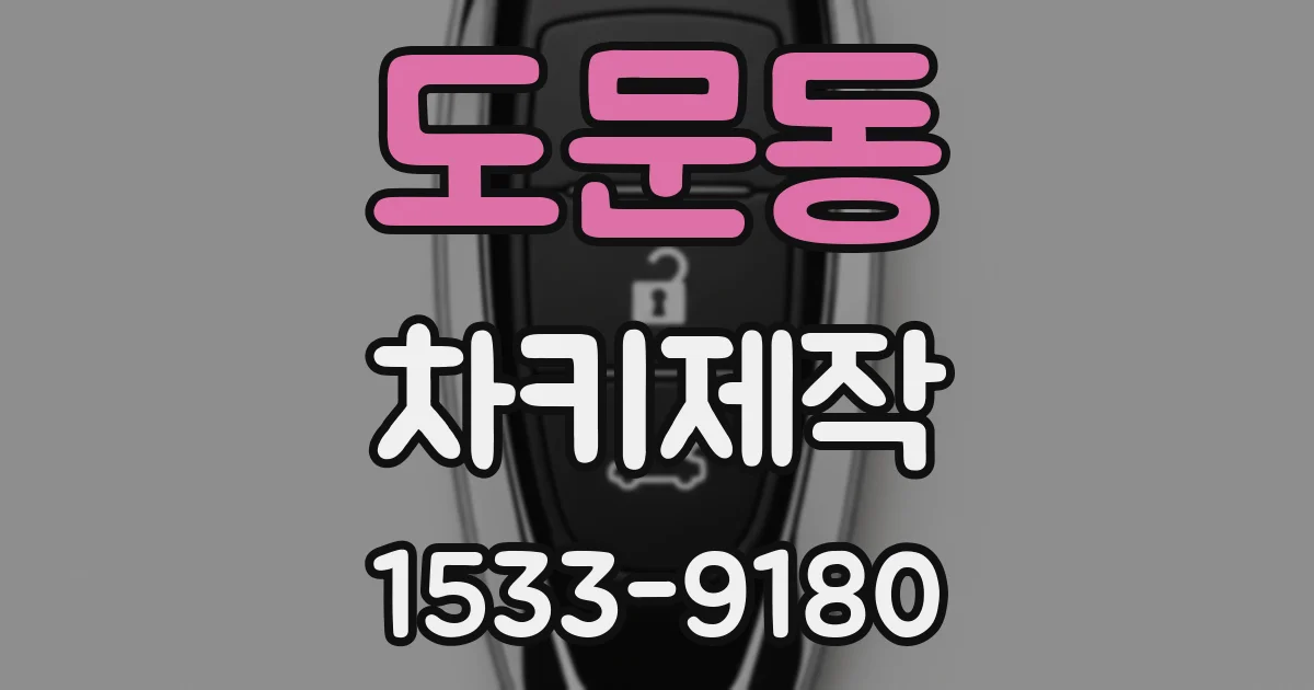 도문동 차키제작