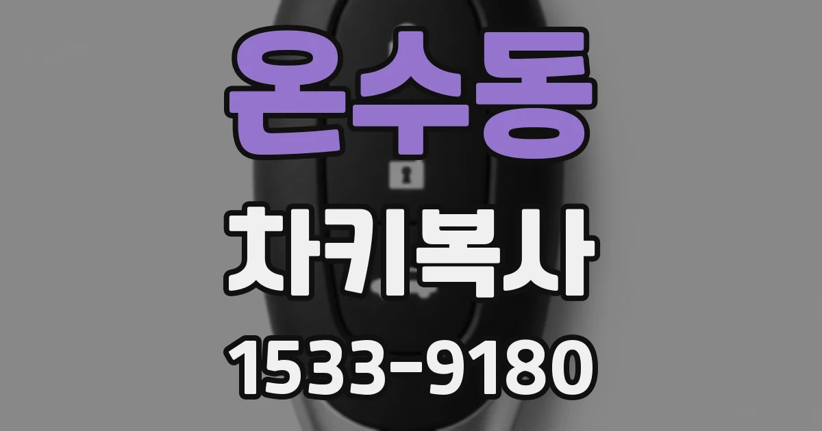 온수동 차키복사