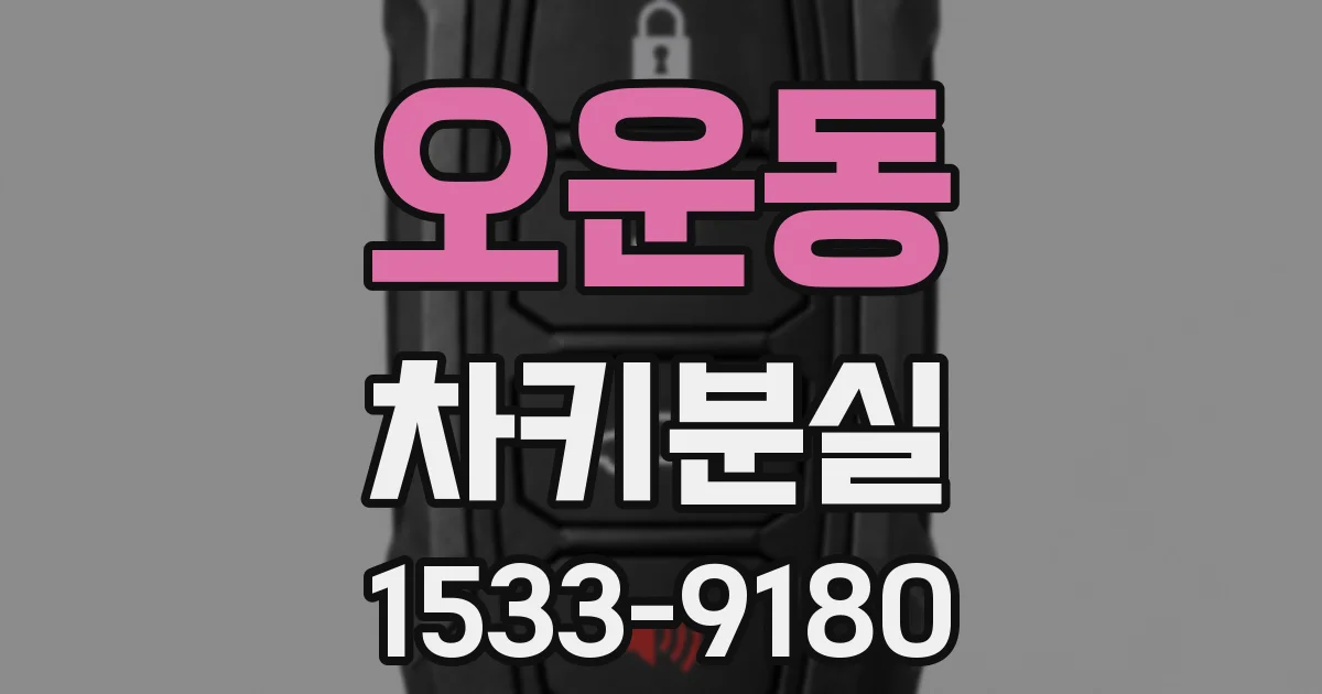오운동 차키분실