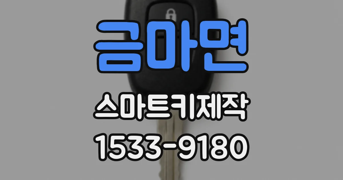 금마면 스마트키제작
