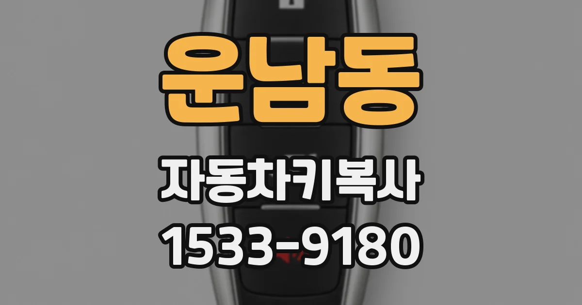 운남동 자동차키복사