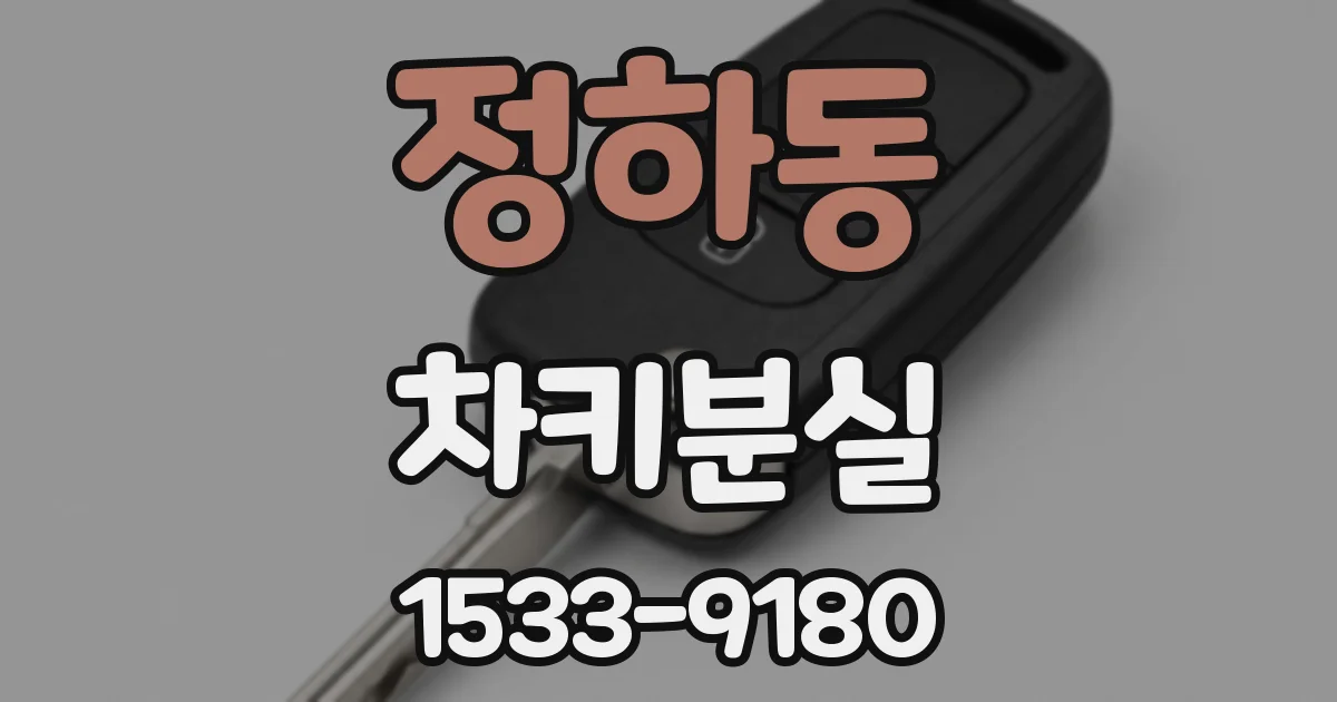 정하동 차키분실