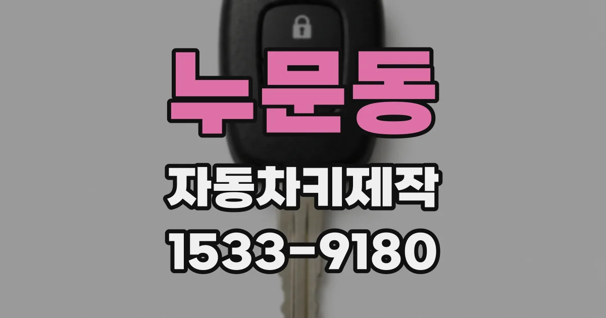 누문동 자동차키제작