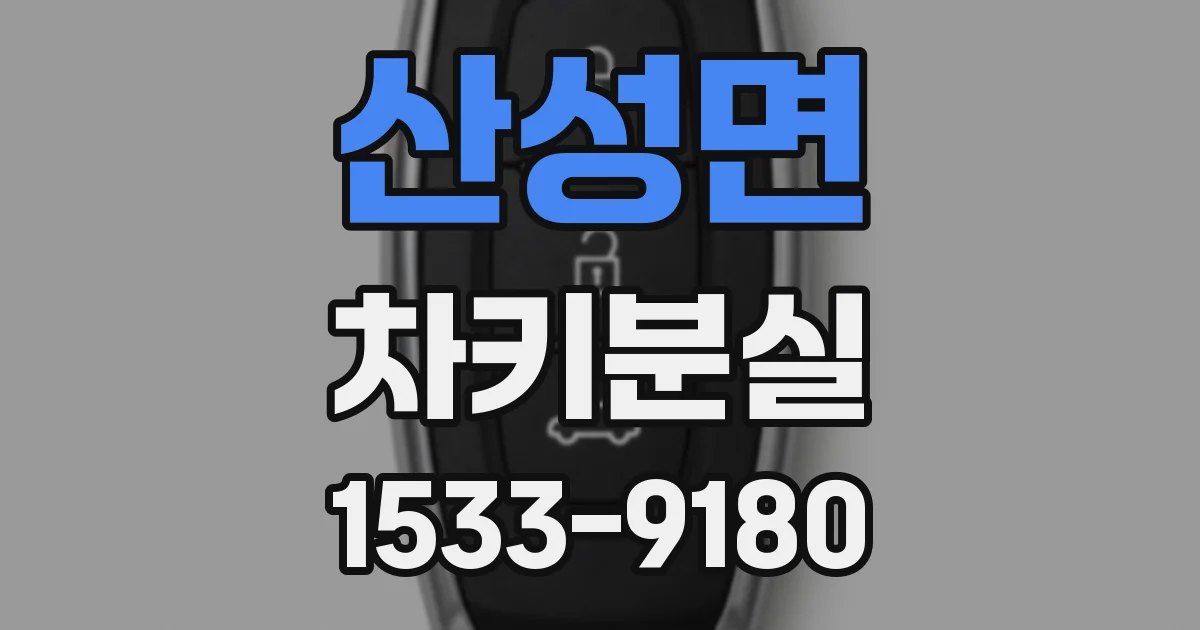 산성면 차키분실