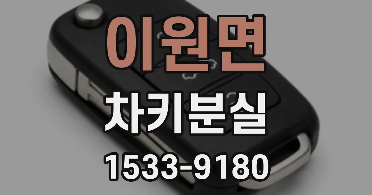 이원면 차키분실