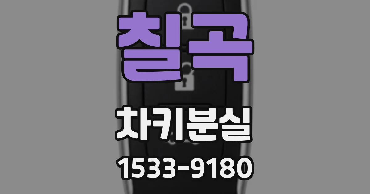 칠곡 차키분실
