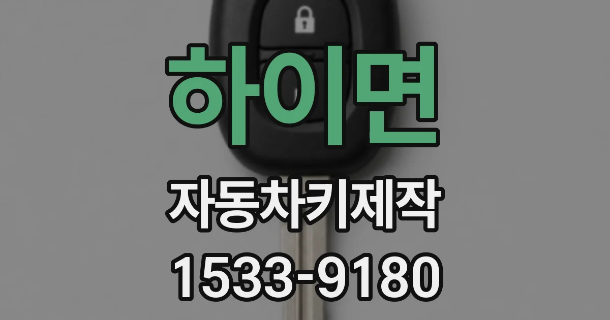 하이면 자동차키제작