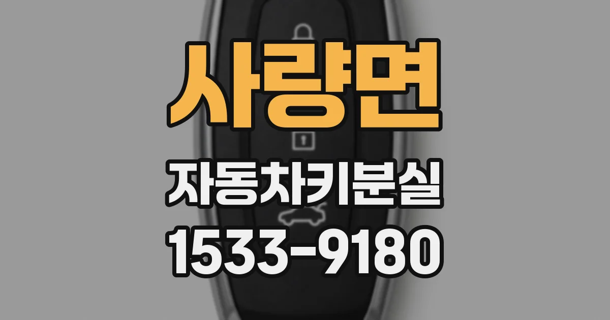 사량면 자동차키분실
