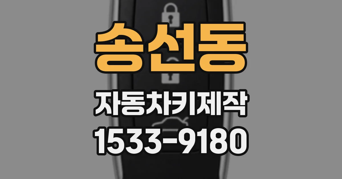 송선동 자동차키제작