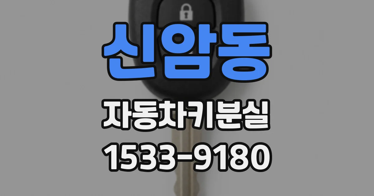 신암동 자동차키분실