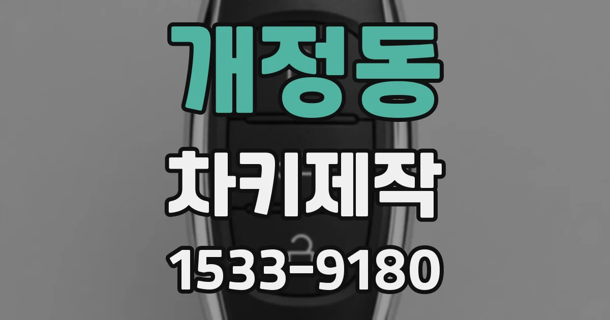 개정동 차키제작
