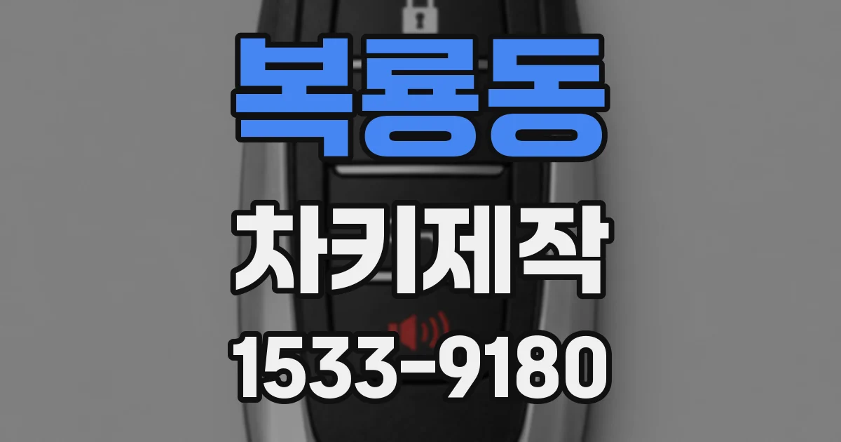 복룡동 차키제작