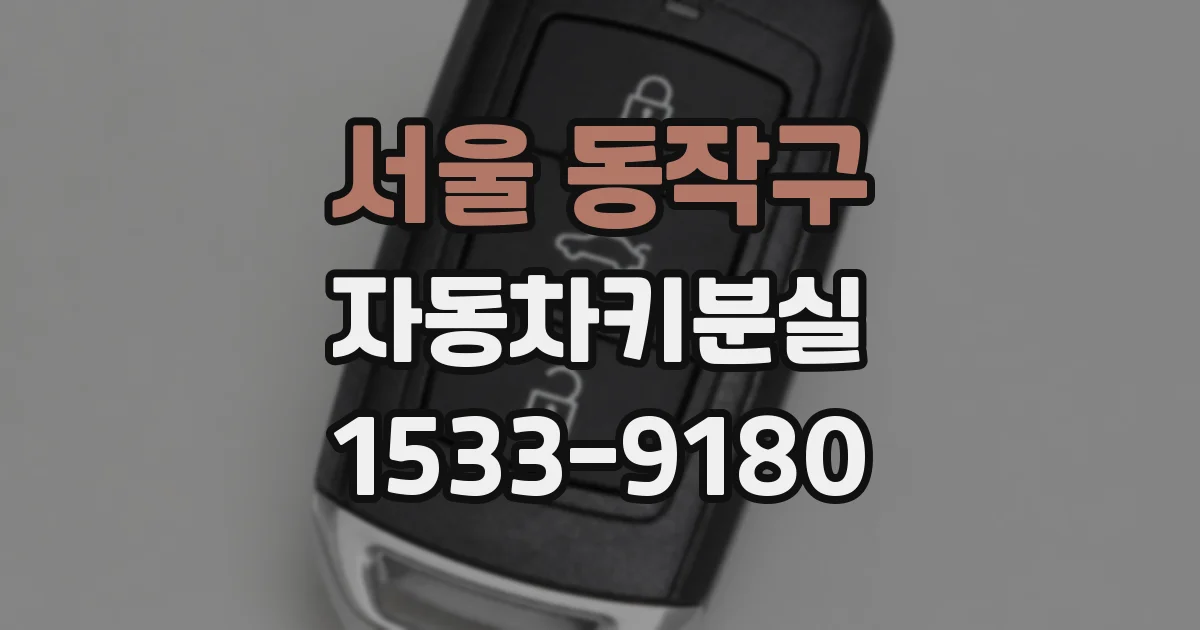 서울 동작구 자동차키분실