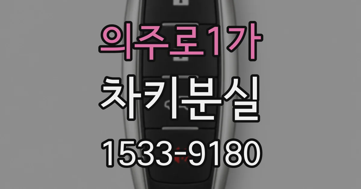 의주로1가 차키분실