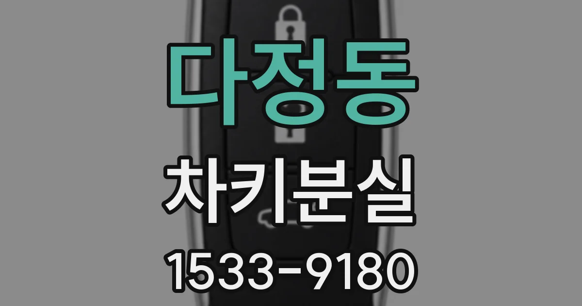 다정동 차키분실