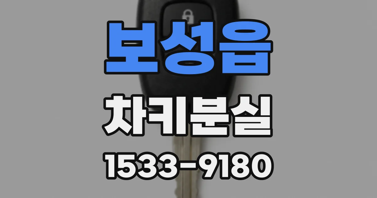 보성읍 차키분실