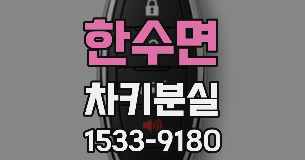 한수면 차키분실