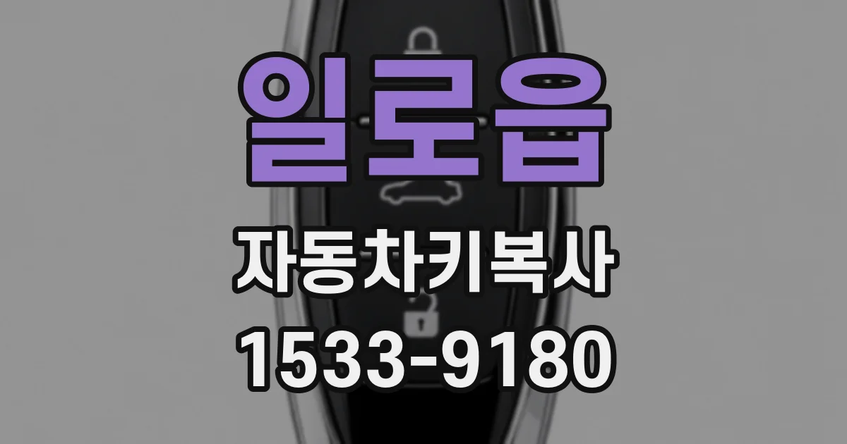 일로읍 자동차키복사