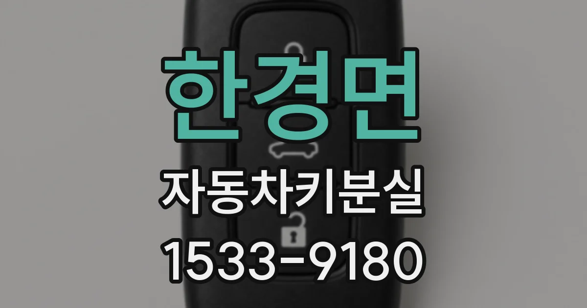 한경면 자동차키분실