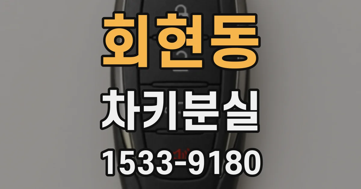 회현동 차키분실