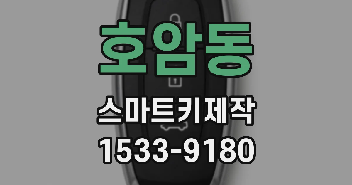 호암동 스마트키제작