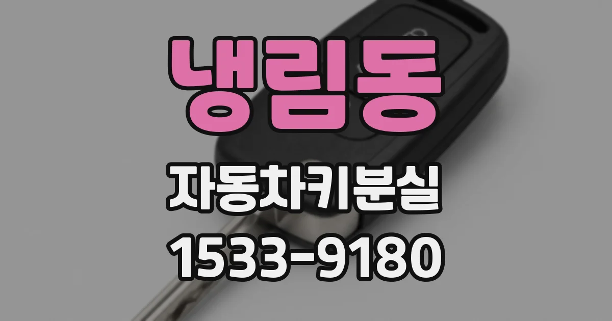 냉림동 자동차키분실