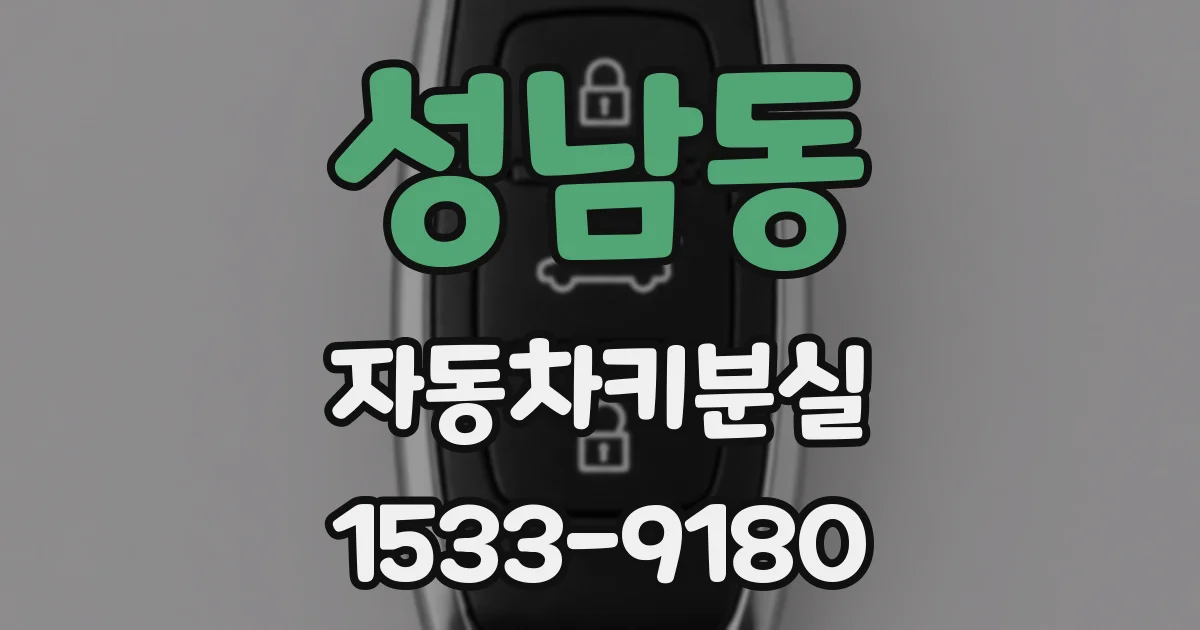 성남동 자동차키분실