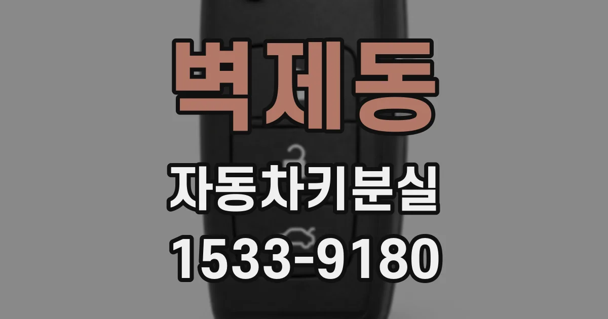 벽제동 자동차키분실