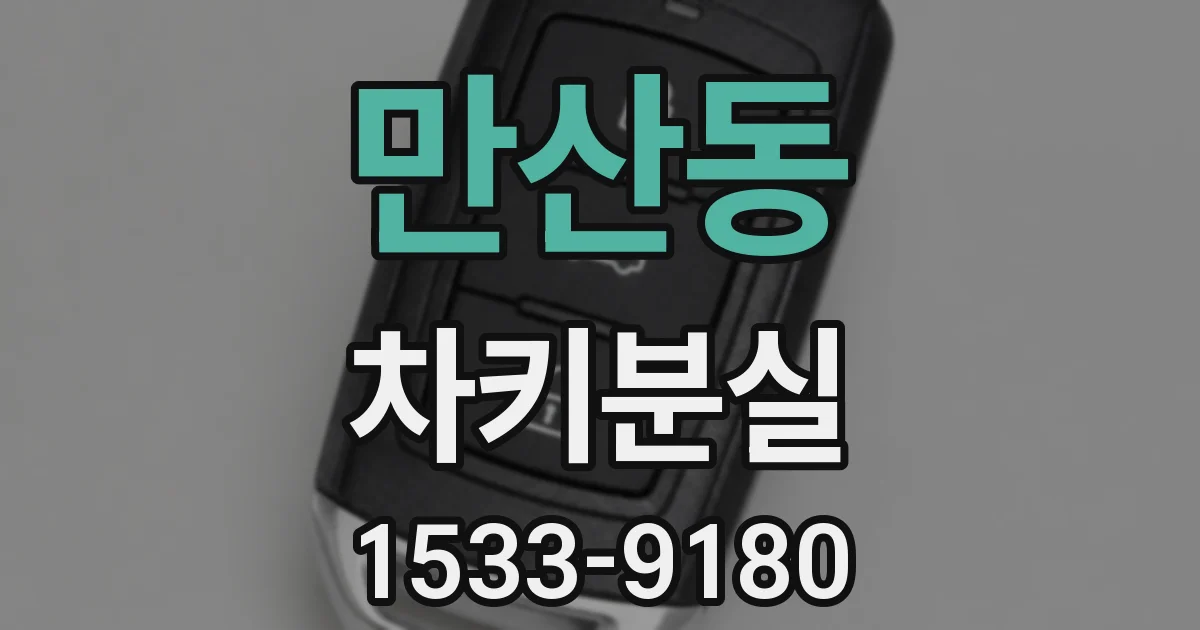 만산동 차키분실