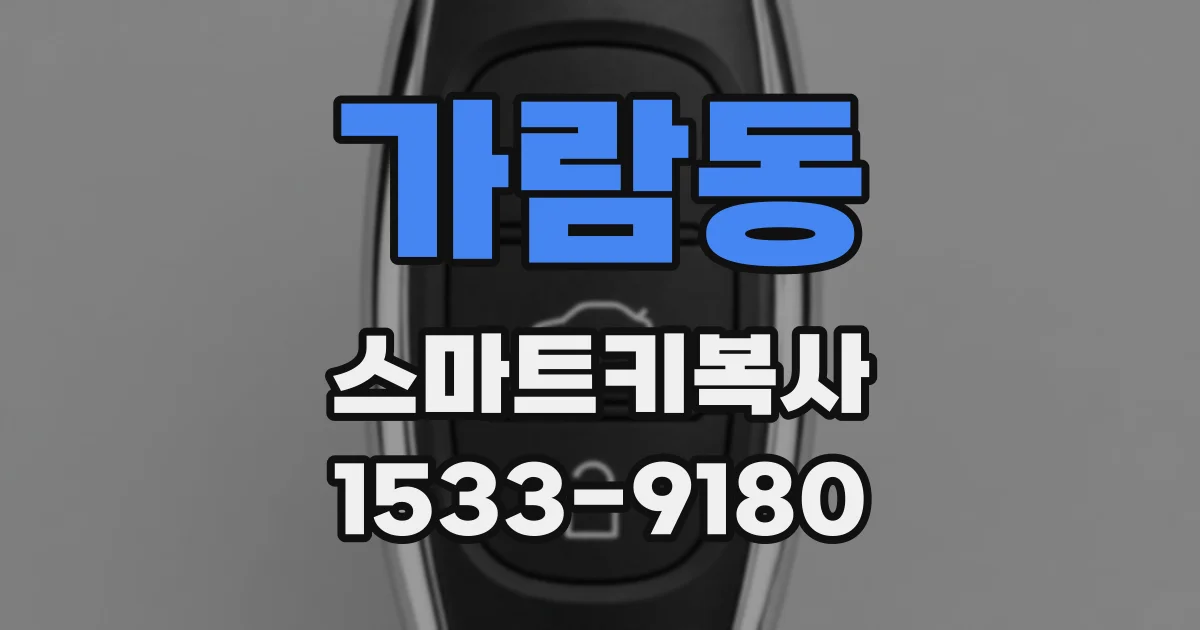 가람동 스마트키복사