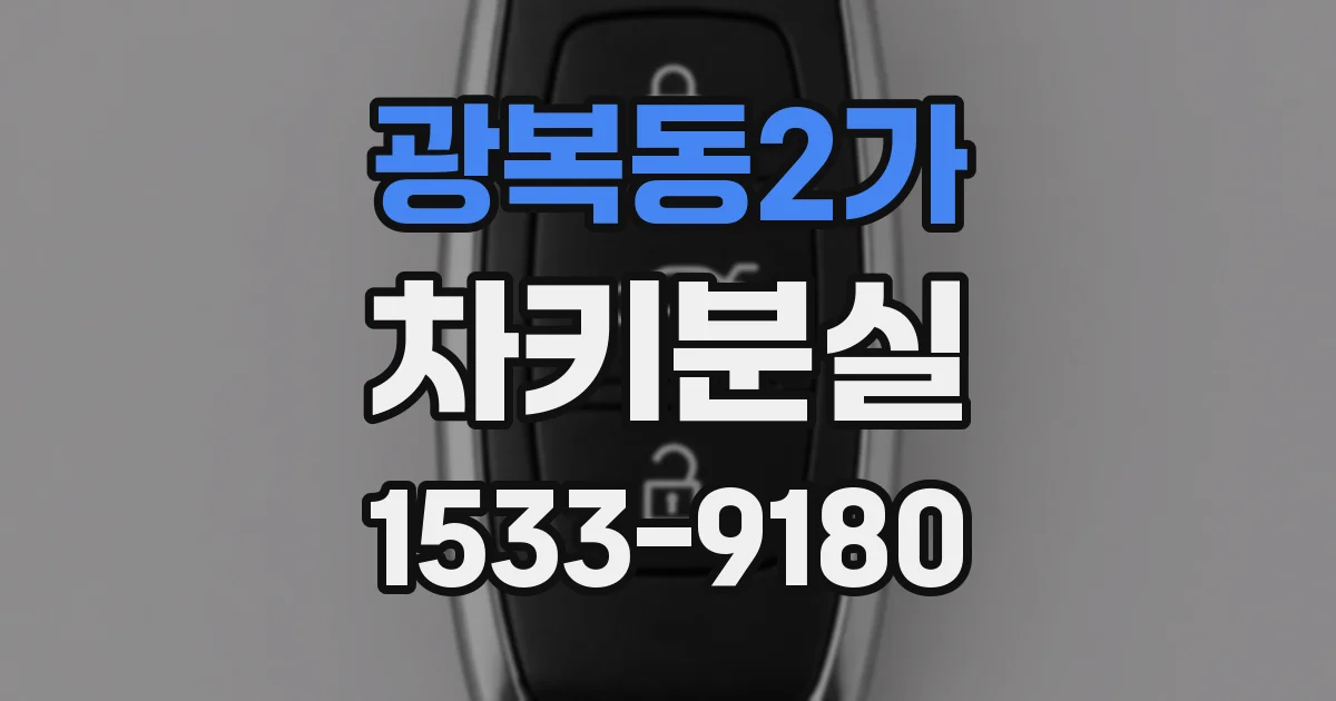 광복동2가 차키분실