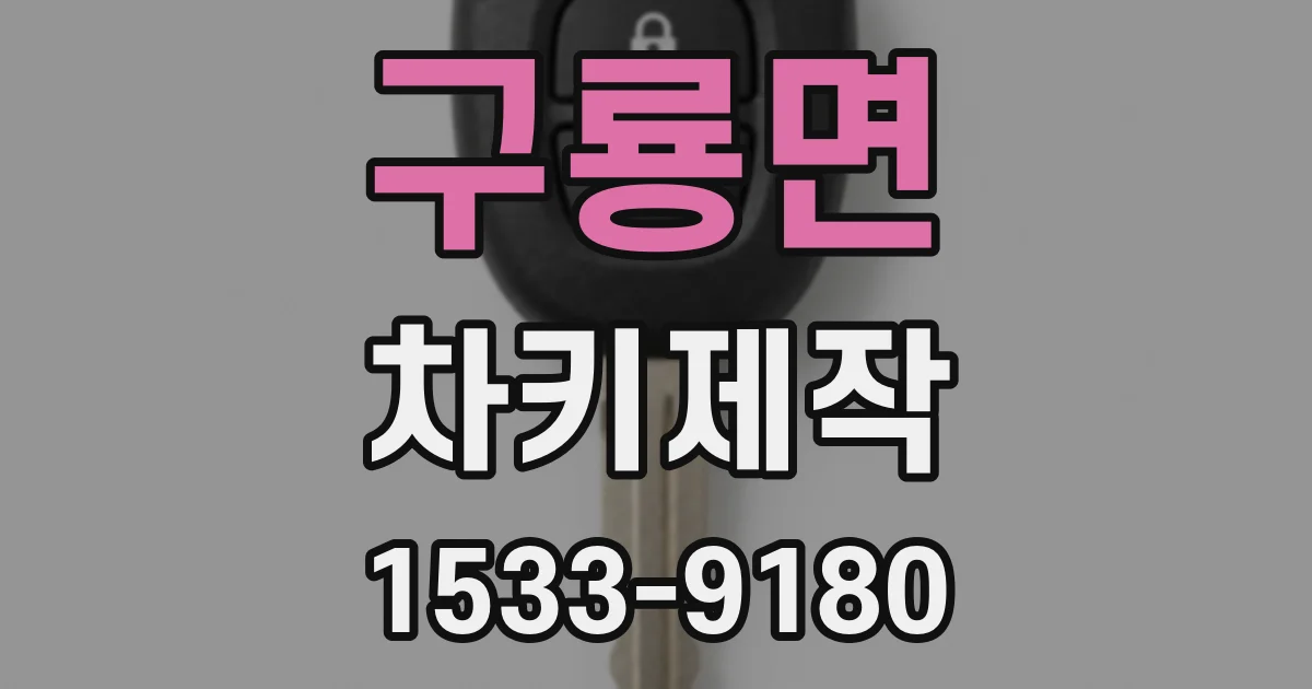 구룡면 차키제작
