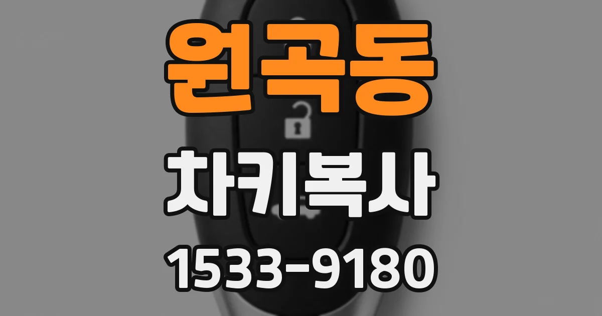원곡동 차키복사