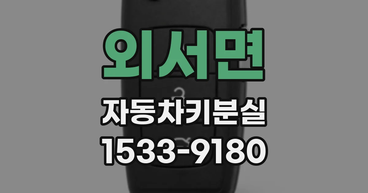 외서면 자동차키분실