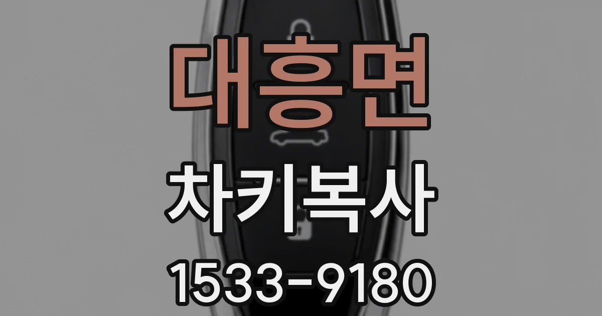 대흥면 차키복사
