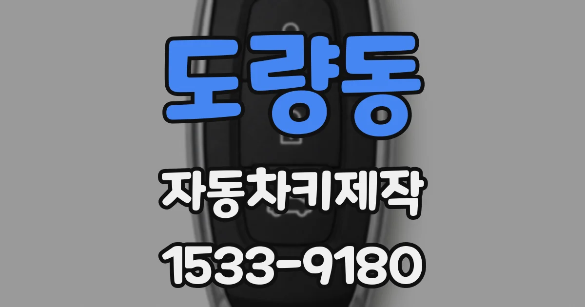 도량동 자동차키제작