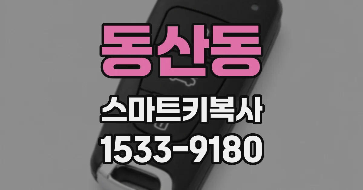 동산동 스마트키복사