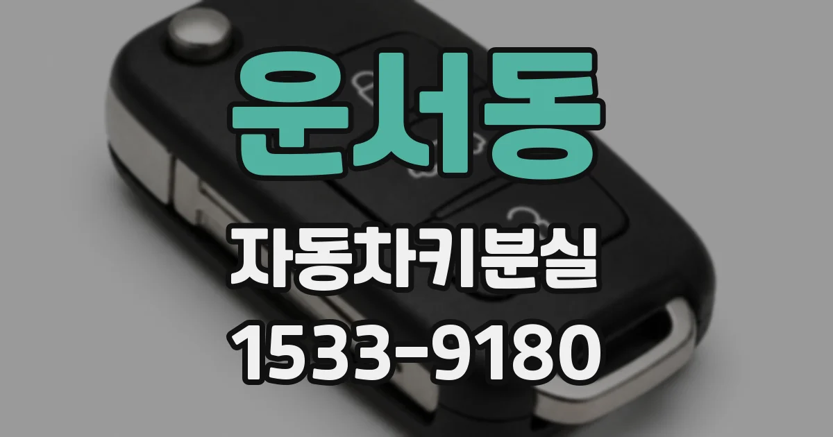 운서동 자동차키분실