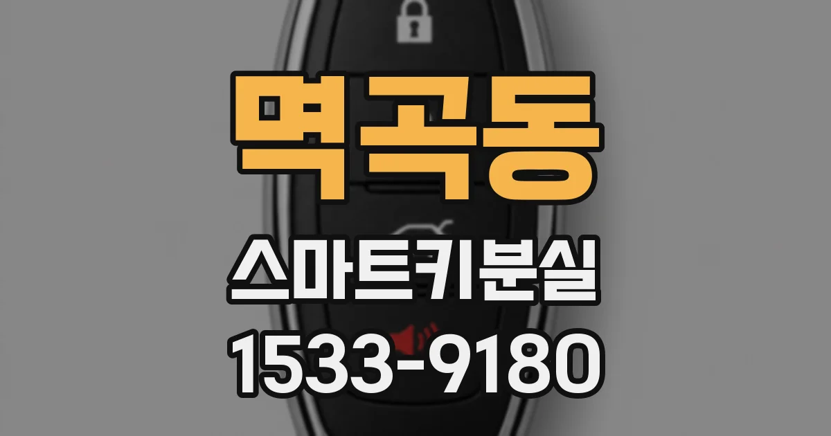 멱곡동 스마트키분실