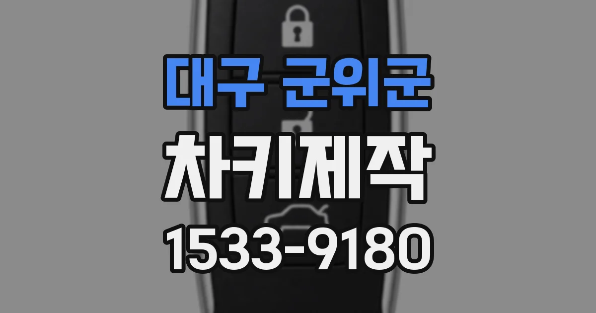 대구 군위군 차키제작