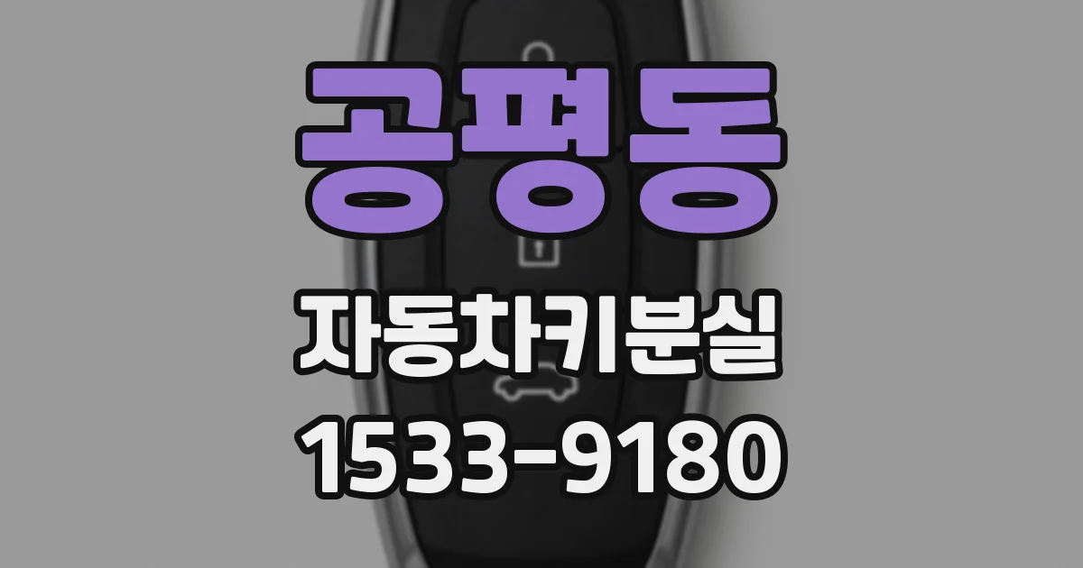 공평동 자동차키분실