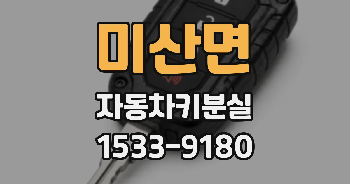 미산면 자동차키분실