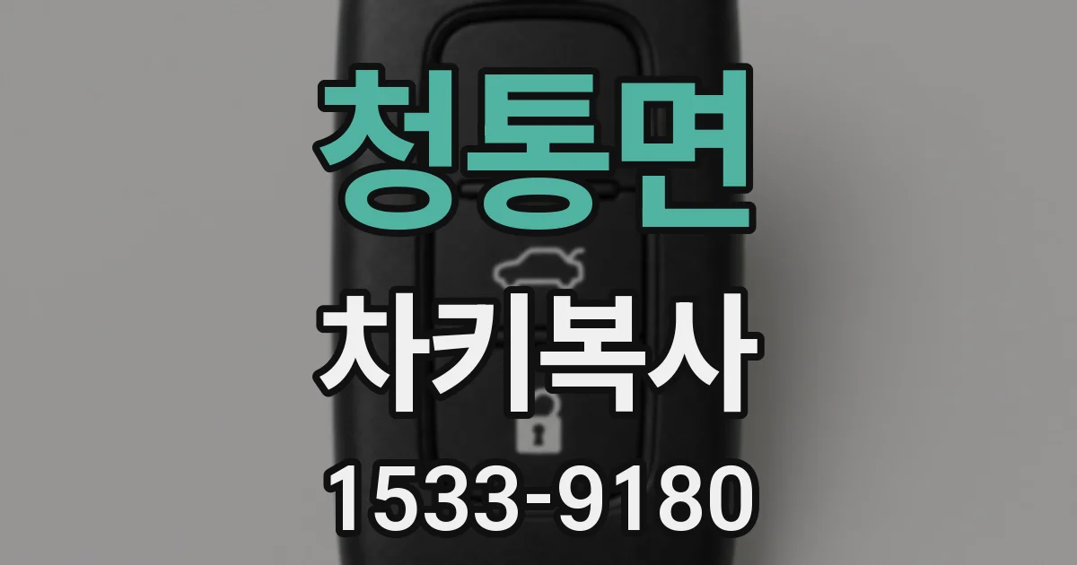 청통면 차키복사