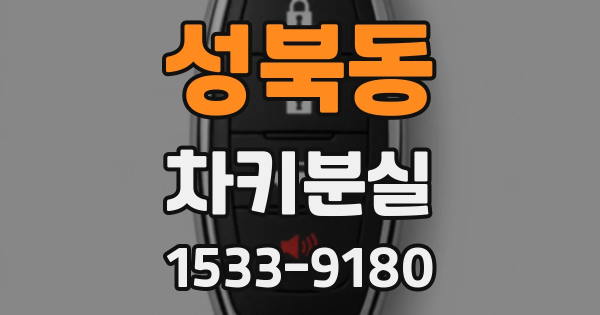 성북동 차키분실