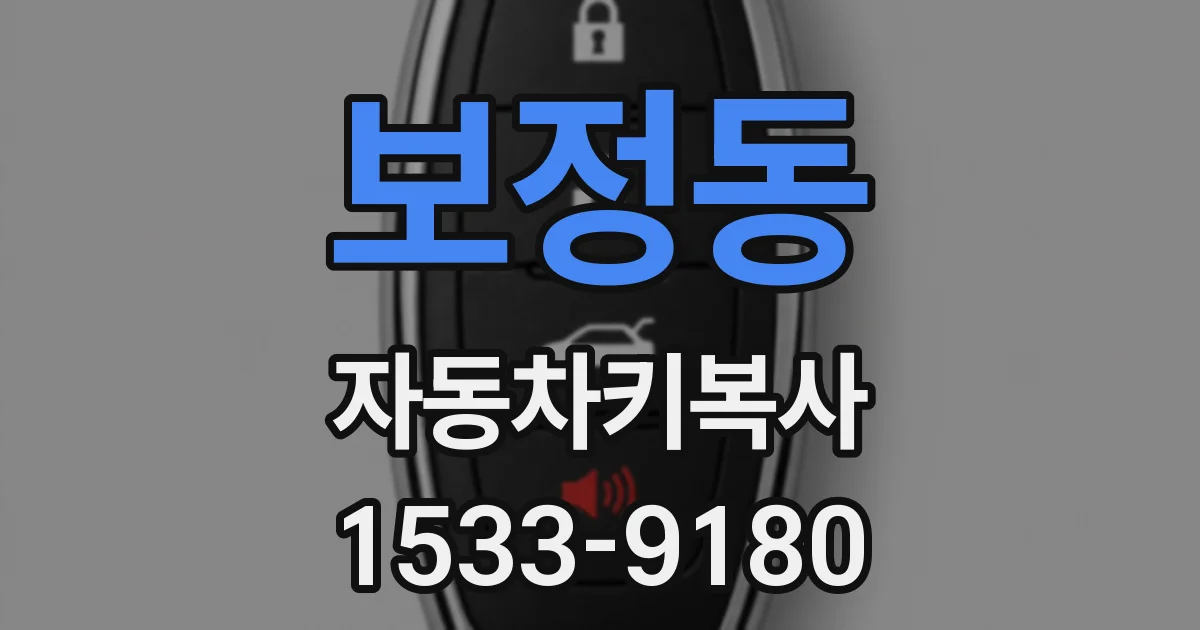보정동 자동차키복사