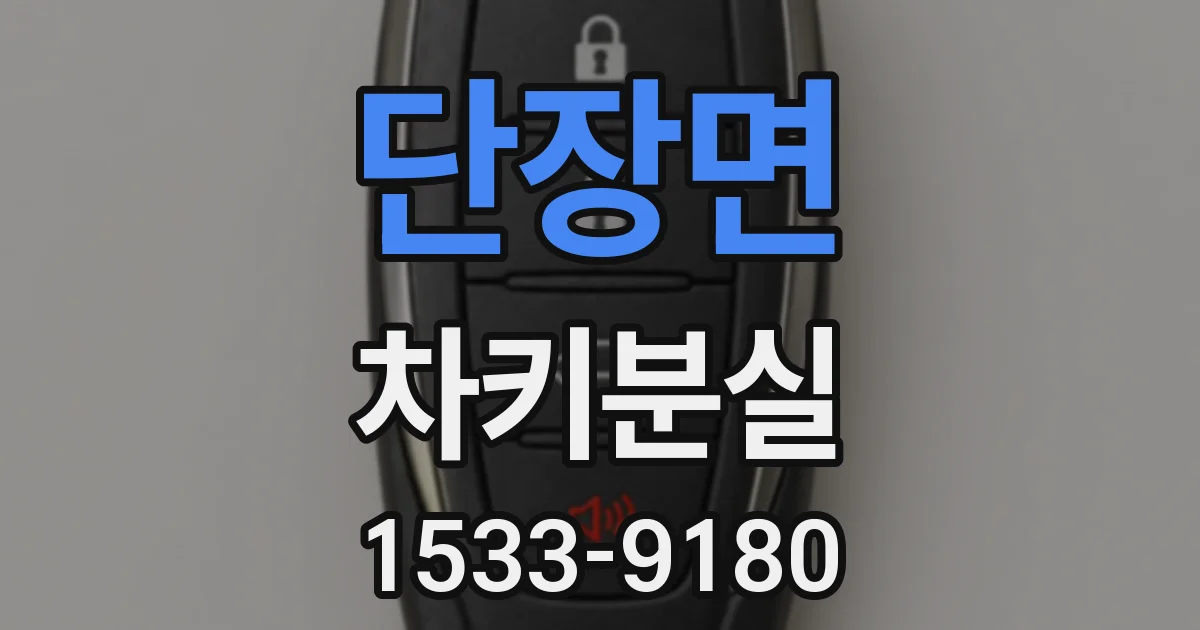 단장면 차키분실