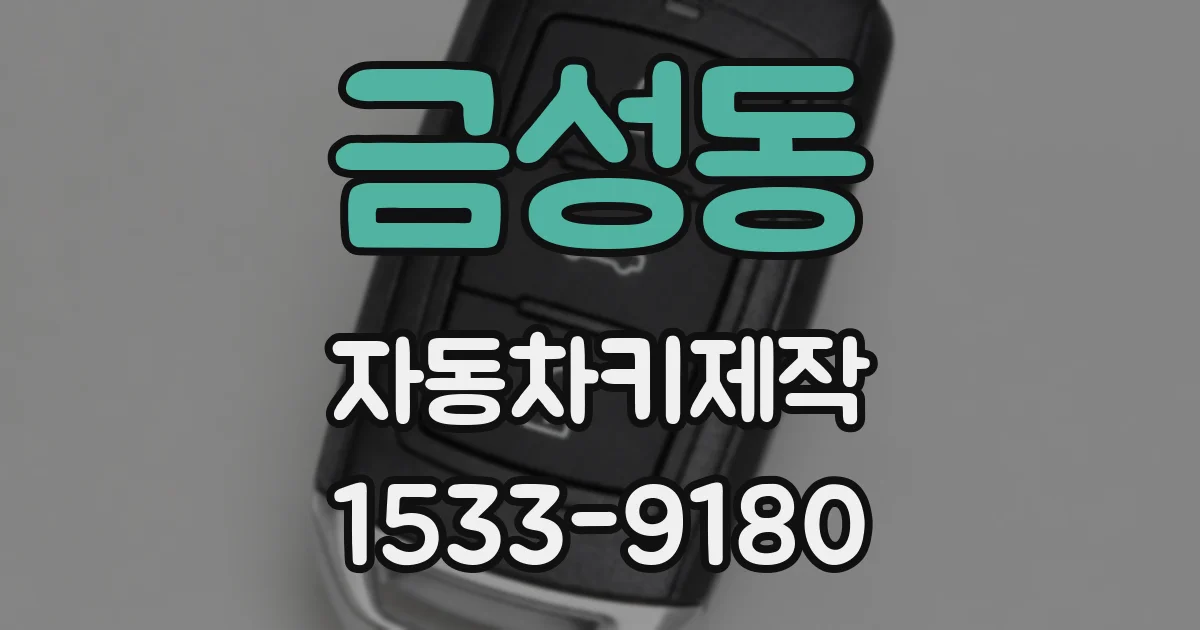 금성동 자동차키제작